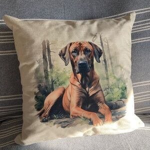 Rhodesian Ridgeback Print Throw Pillow
